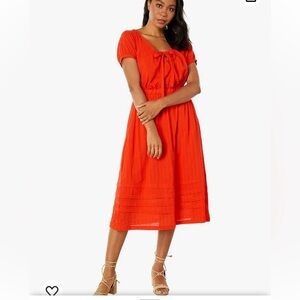 Lost & Wander sz med “Strawberry Waves” Midi Dress